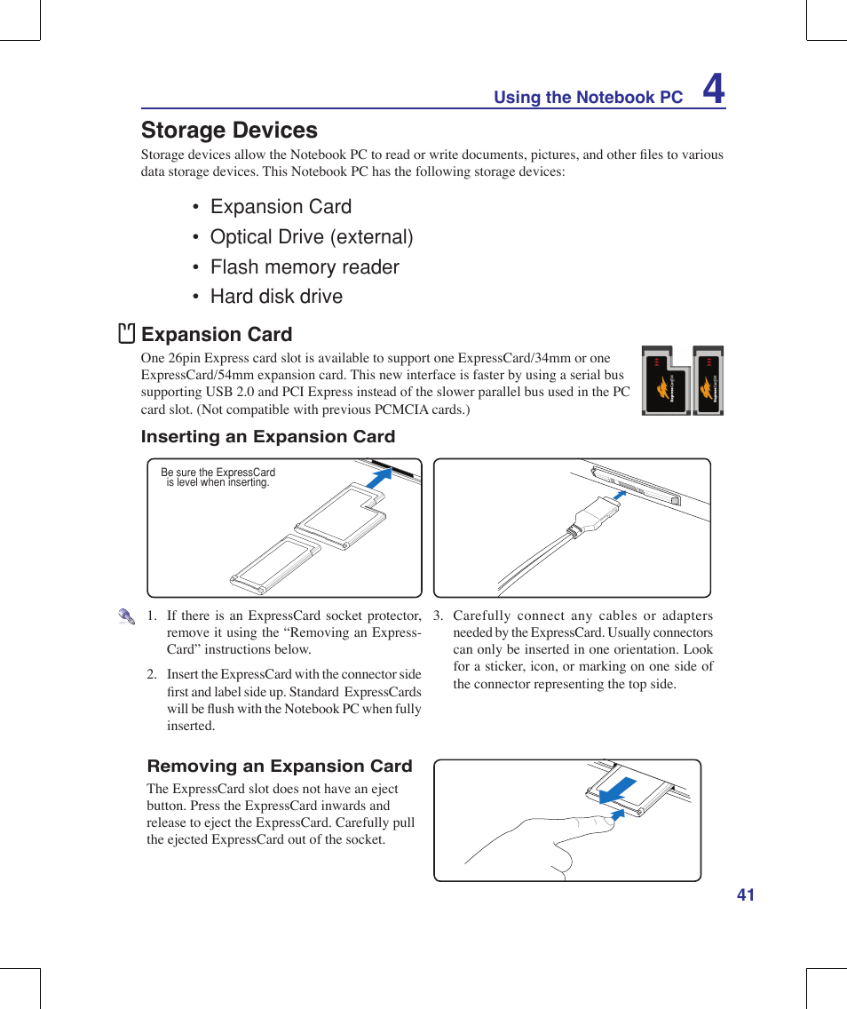 Storage devices | Asus N10J User Manual | Page 41 / 91