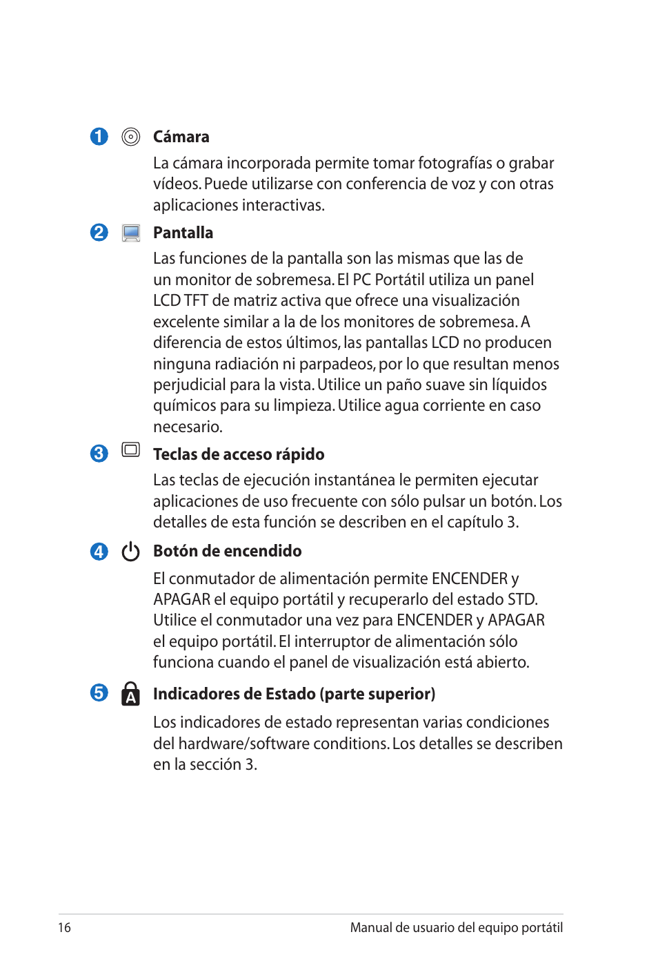 Asus X35SG User Manual | Page 16 / 116