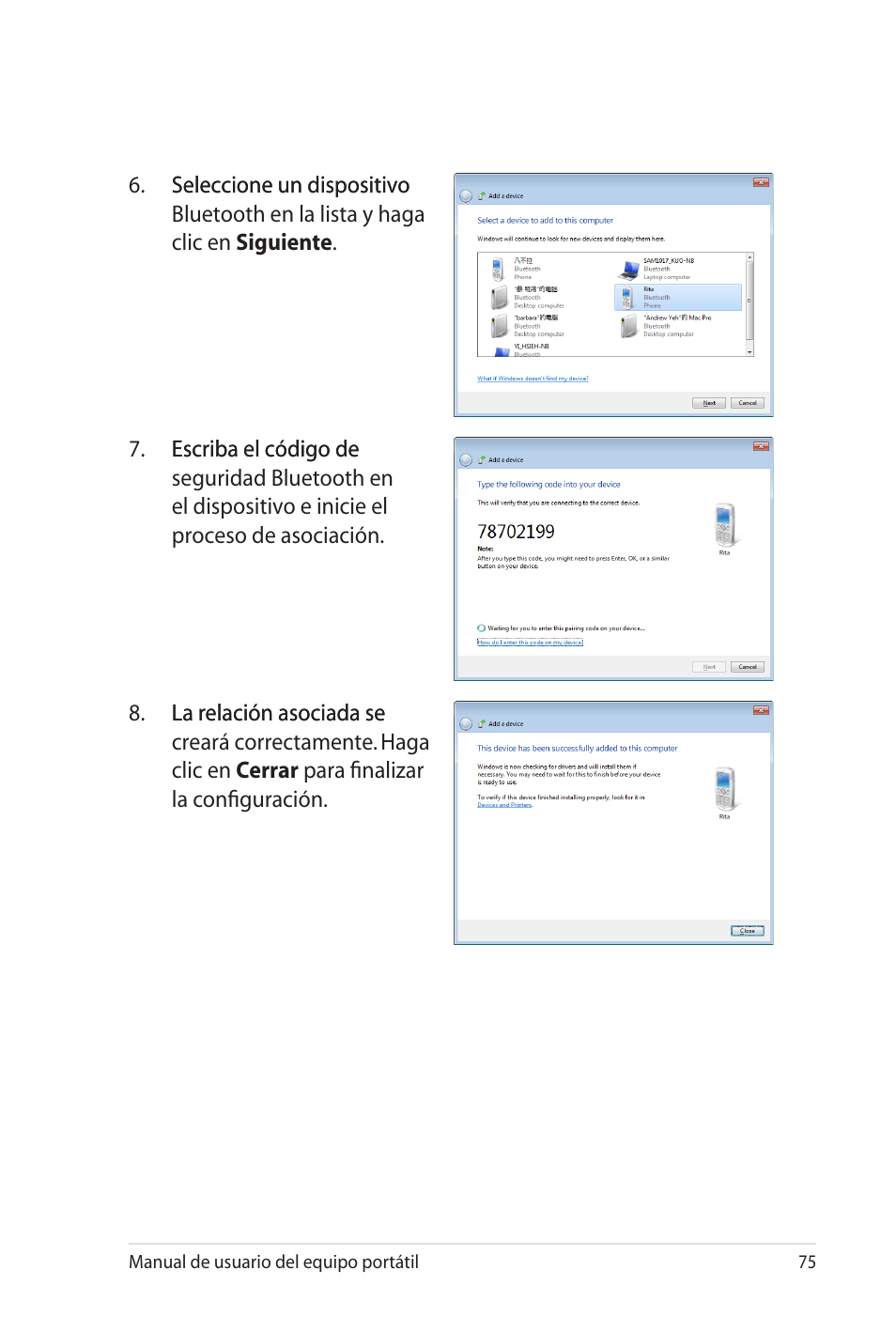 Asus X35SG User Manual | Page 75 / 116