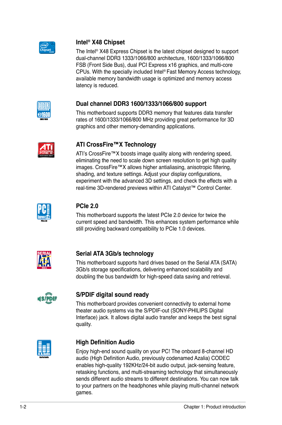 Asus P5E3 Pro User Manual | Page 12 / 62