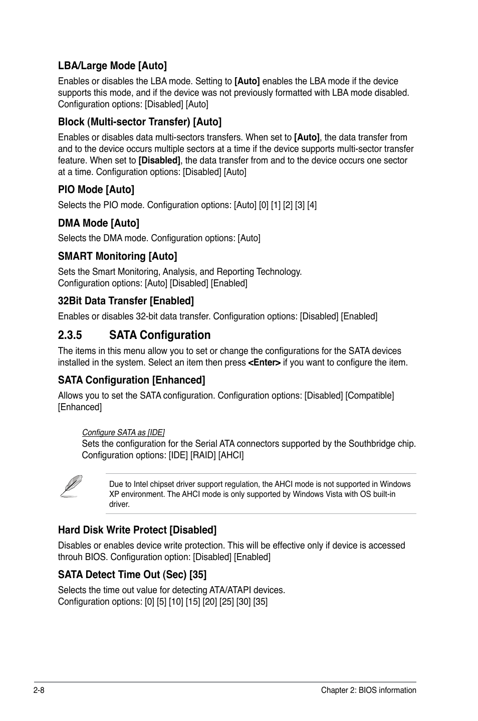 5 sata configuration, Sata configuration -8 | Asus P5E3 Pro User Manual | Page 46 / 62