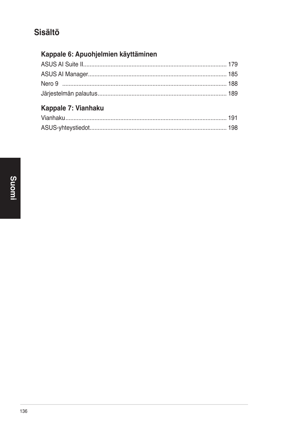 Sisältö | Asus CP6230 User Manual | Page 136 / 330