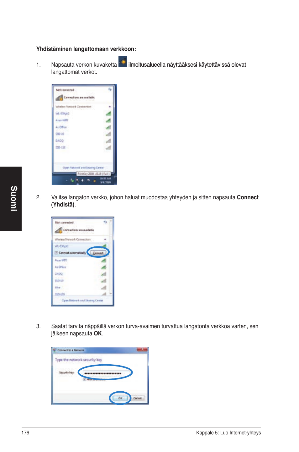 Suomi | Asus CP6230 User Manual | Page 176 / 330