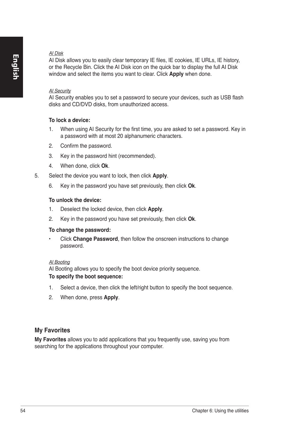 English | Asus CP6230 User Manual | Page 54 / 330