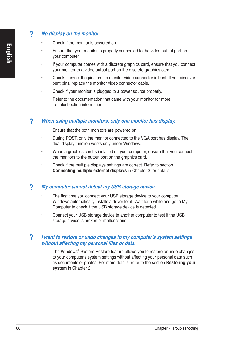 English | Asus CP6230 User Manual | Page 60 / 330