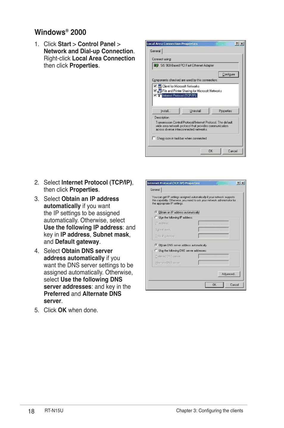 Windows | Asus RT-N15U User Manual | Page 18 / 60