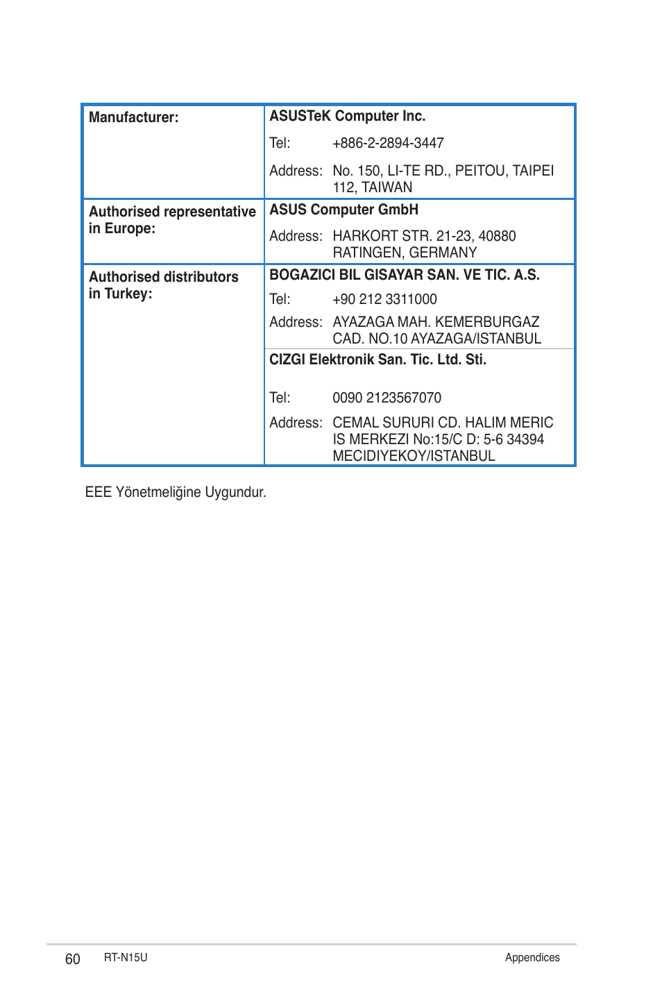 Asus RT-N15U User Manual | Page 60 / 60