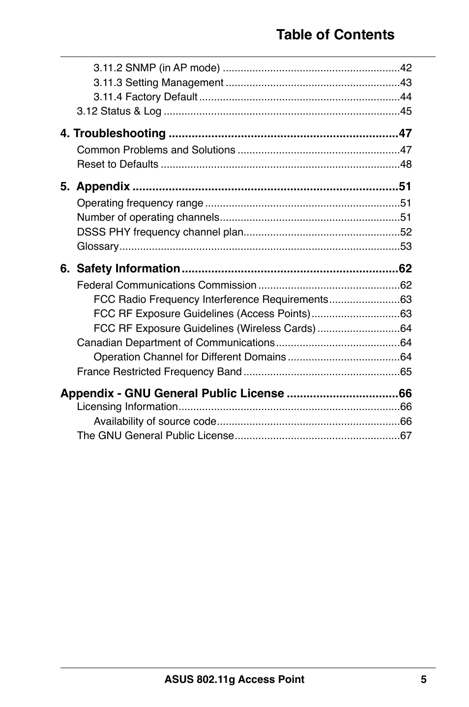 Asus WL-320gE User Manual | Page 5 / 74