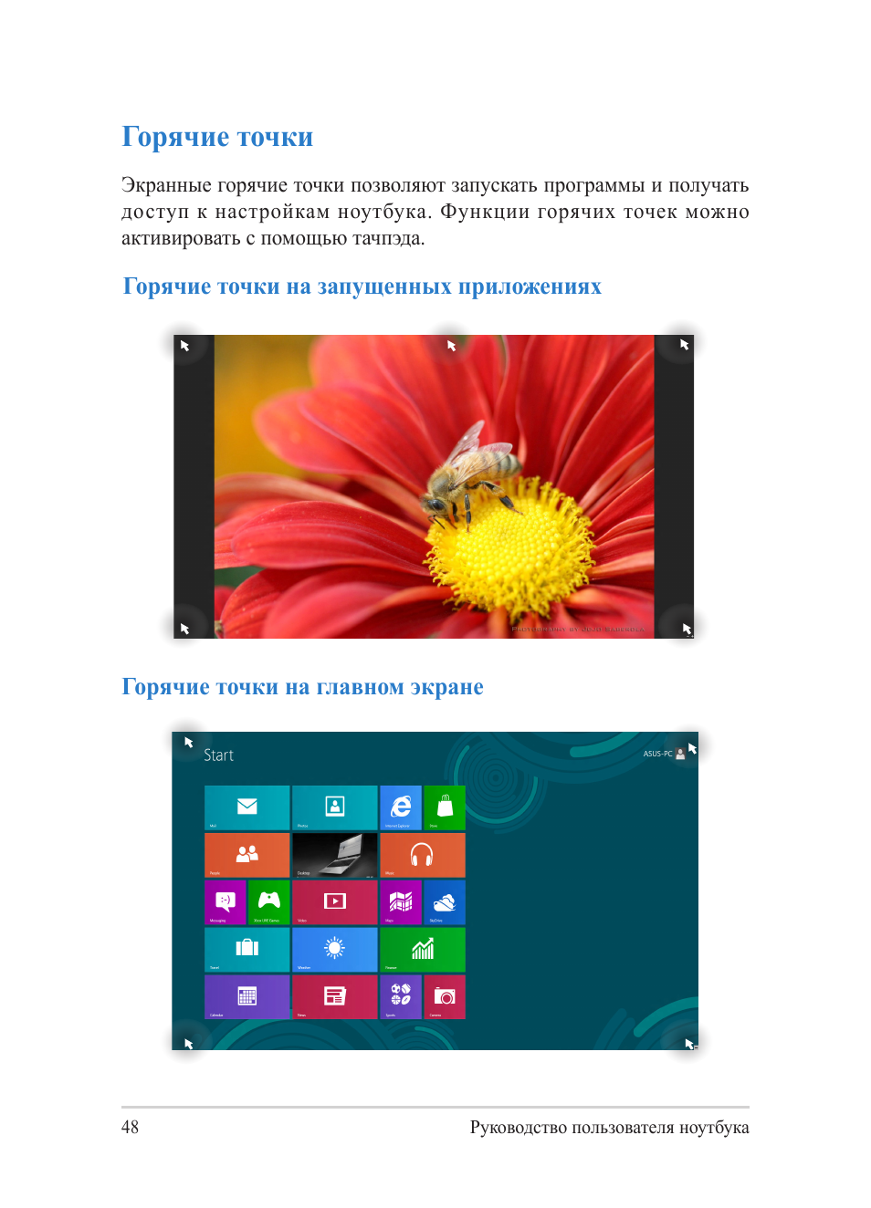 Горячие точки | Asus Y482CP User Manual | Page 48 / 130