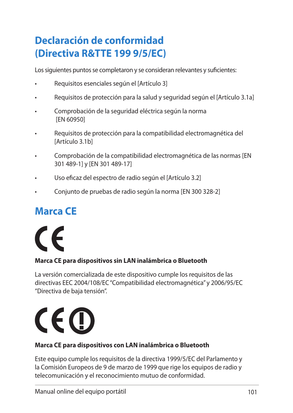 Marca ce | Asus UX301LA User Manual | Page 101 / 114