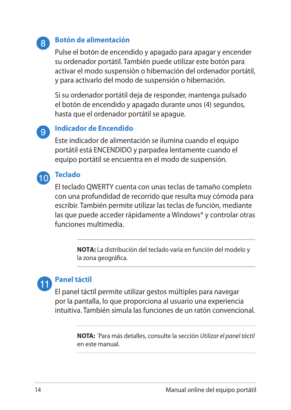 Asus UX301LA User Manual | Page 14 / 114