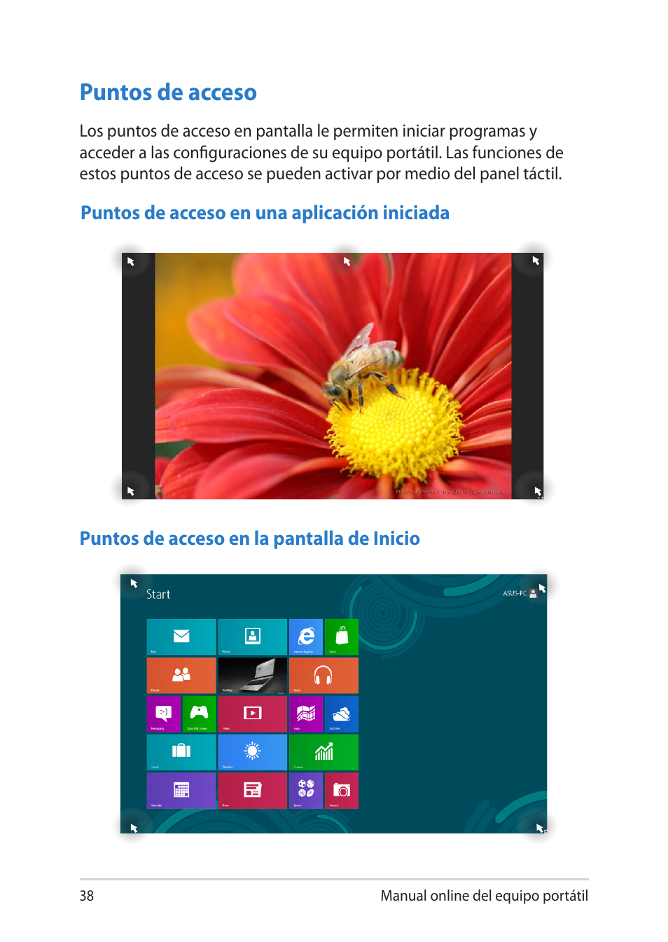 Puntos de acceso | Asus UX301LA User Manual | Page 38 / 114