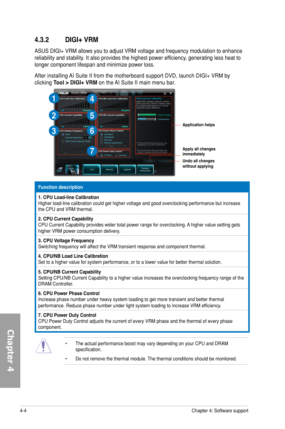 2 digi+ vrm, Digi+ vrm -4, Chapter 4 | Asus M5A99X EVO User Manual | Page 106 / 138