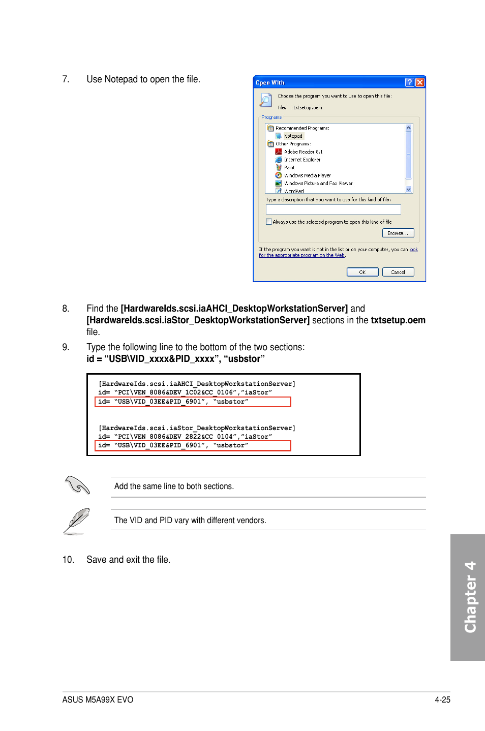 Chapter 4 | Asus M5A99X EVO User Manual | Page 127 / 138