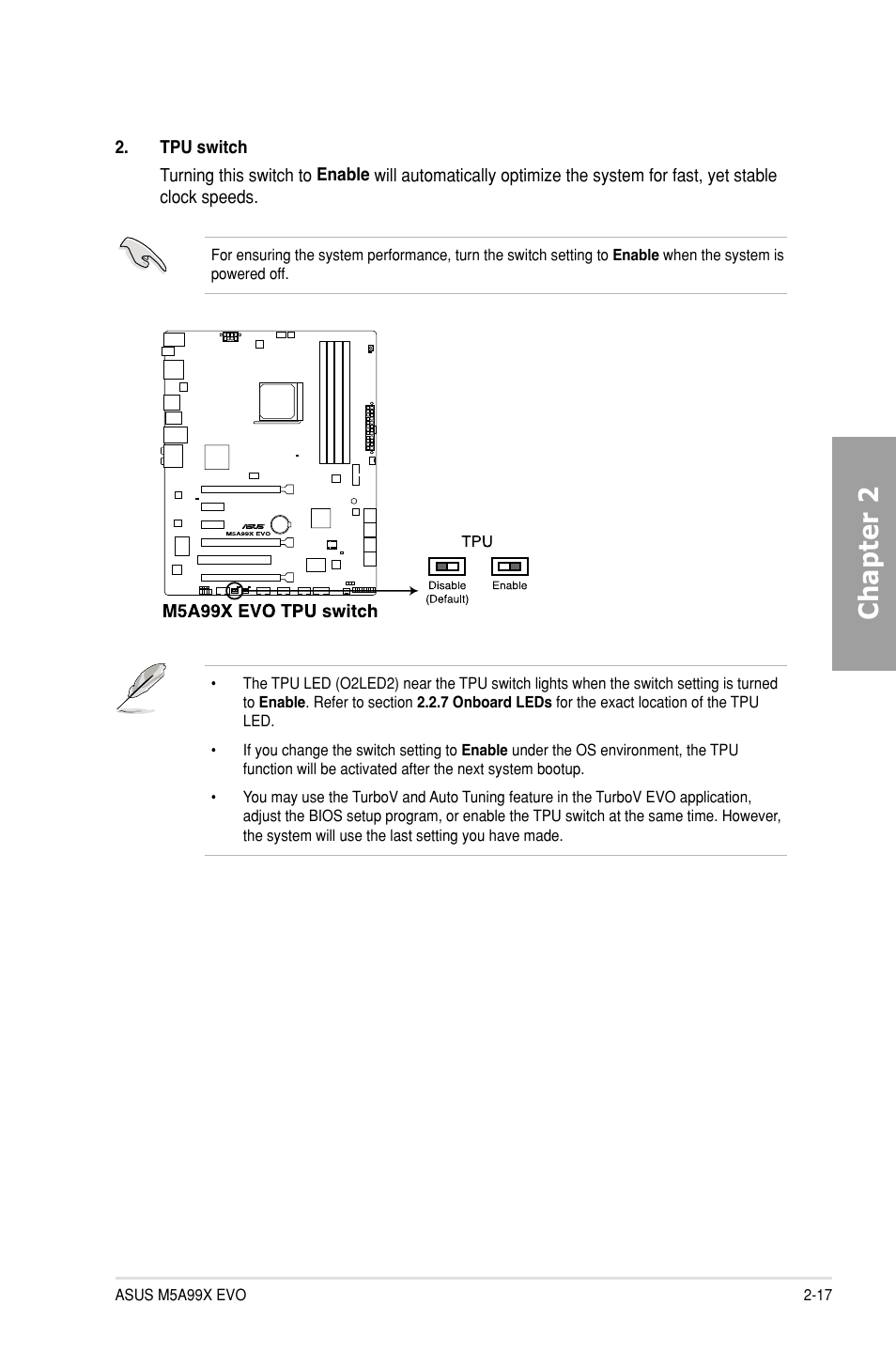 Chapter 2 | Asus M5A99X EVO User Manual | Page 35 / 138