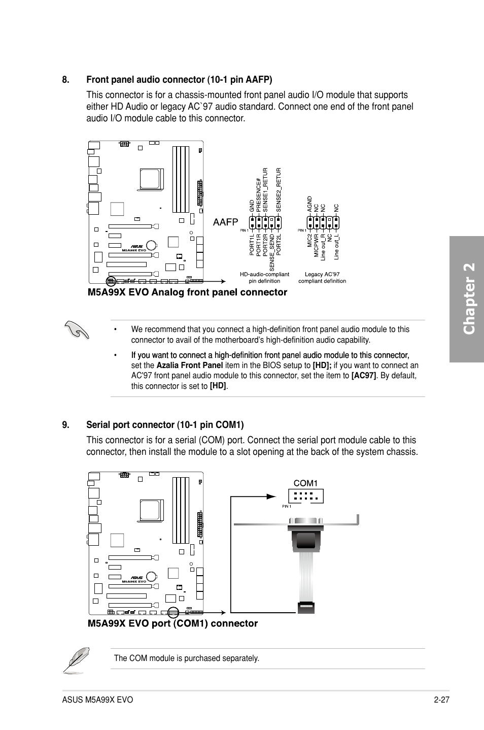 Chapter 2 | Asus M5A99X EVO User Manual | Page 45 / 138