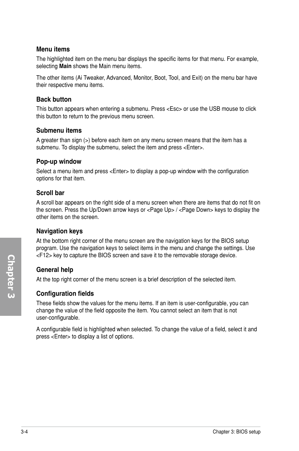 Chapter 3 | Asus M5A99X EVO User Manual | Page 68 / 138