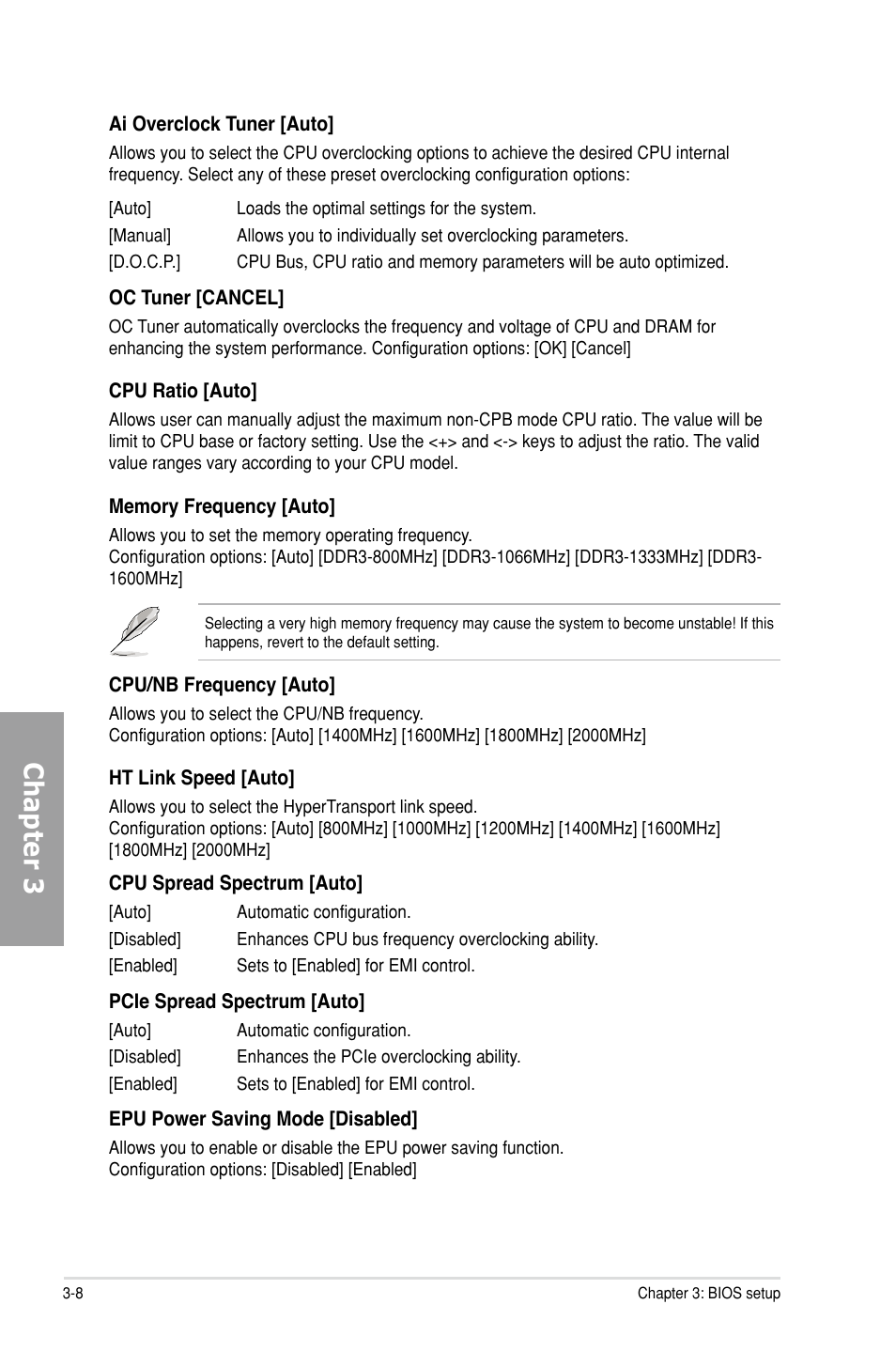 Chapter 3 | Asus M5A99X EVO User Manual | Page 72 / 138