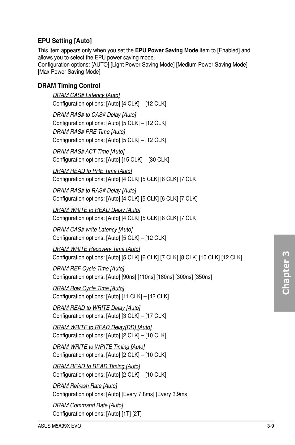 Chapter 3 | Asus M5A99X EVO User Manual | Page 73 / 138