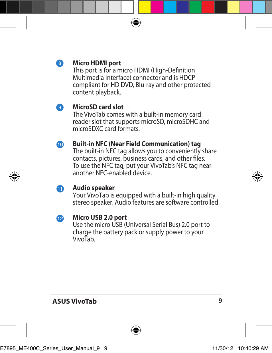 Asus VivoTab Smart User Manual | Page 9 / 22