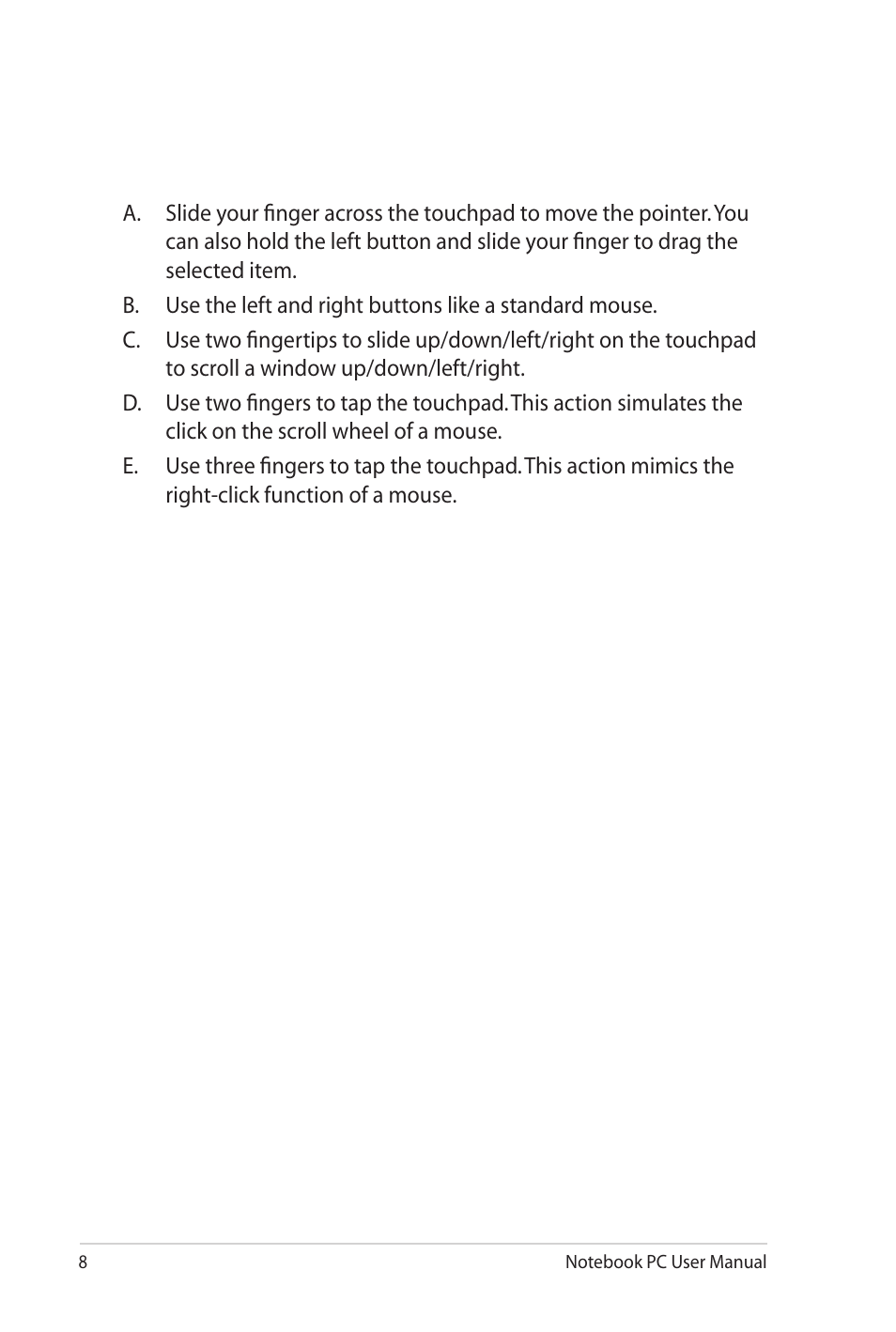 Asus K42JB User Manual | Page 8 / 30