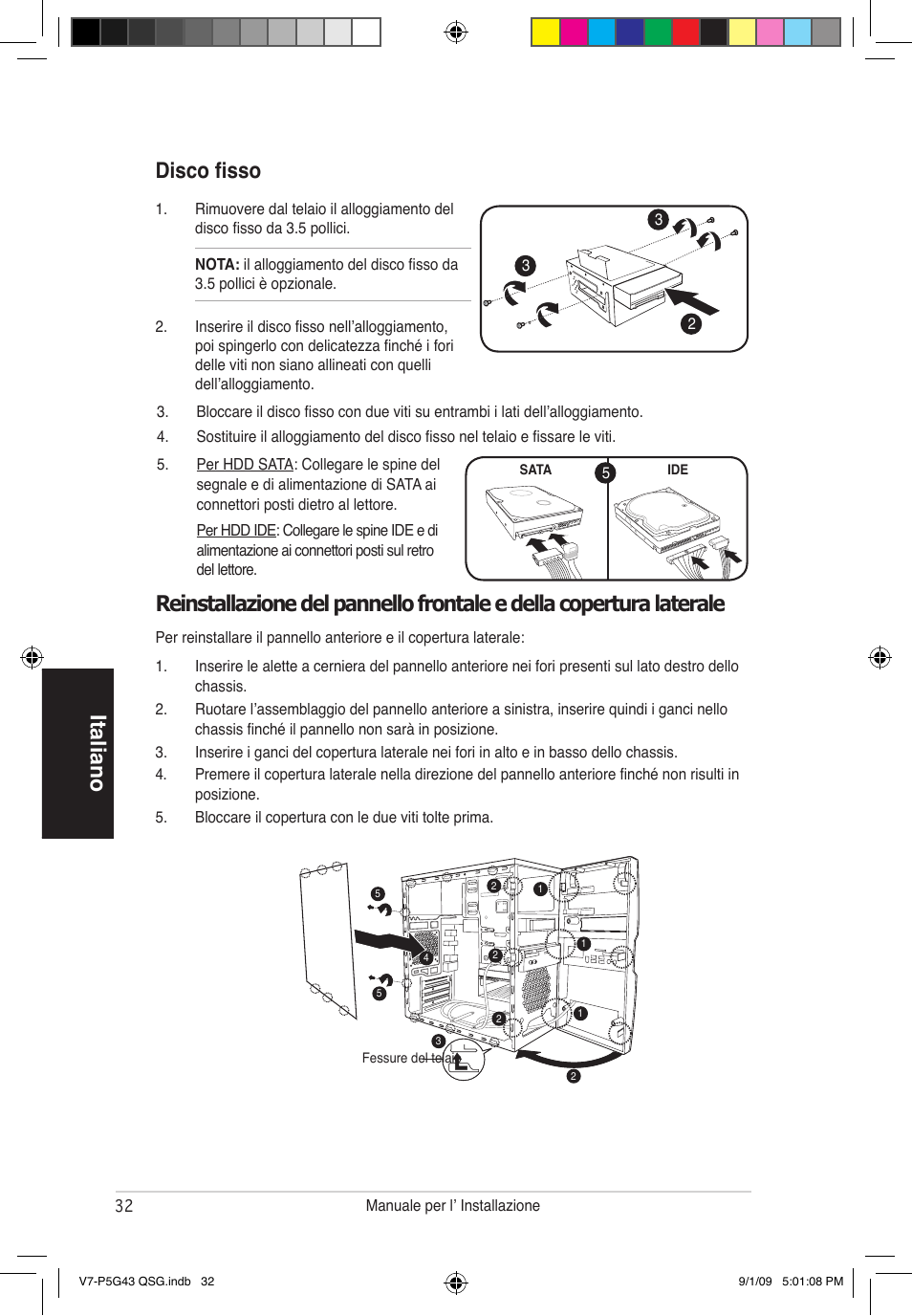 Italiano disco fisso | Asus V6-P5G31E User Manual | Page 32 / 80