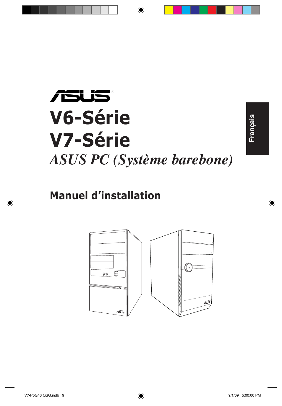 V6-série v7-série, Asus pc (système barebone) | Asus V6-P5G31E User Manual | Page 9 / 80