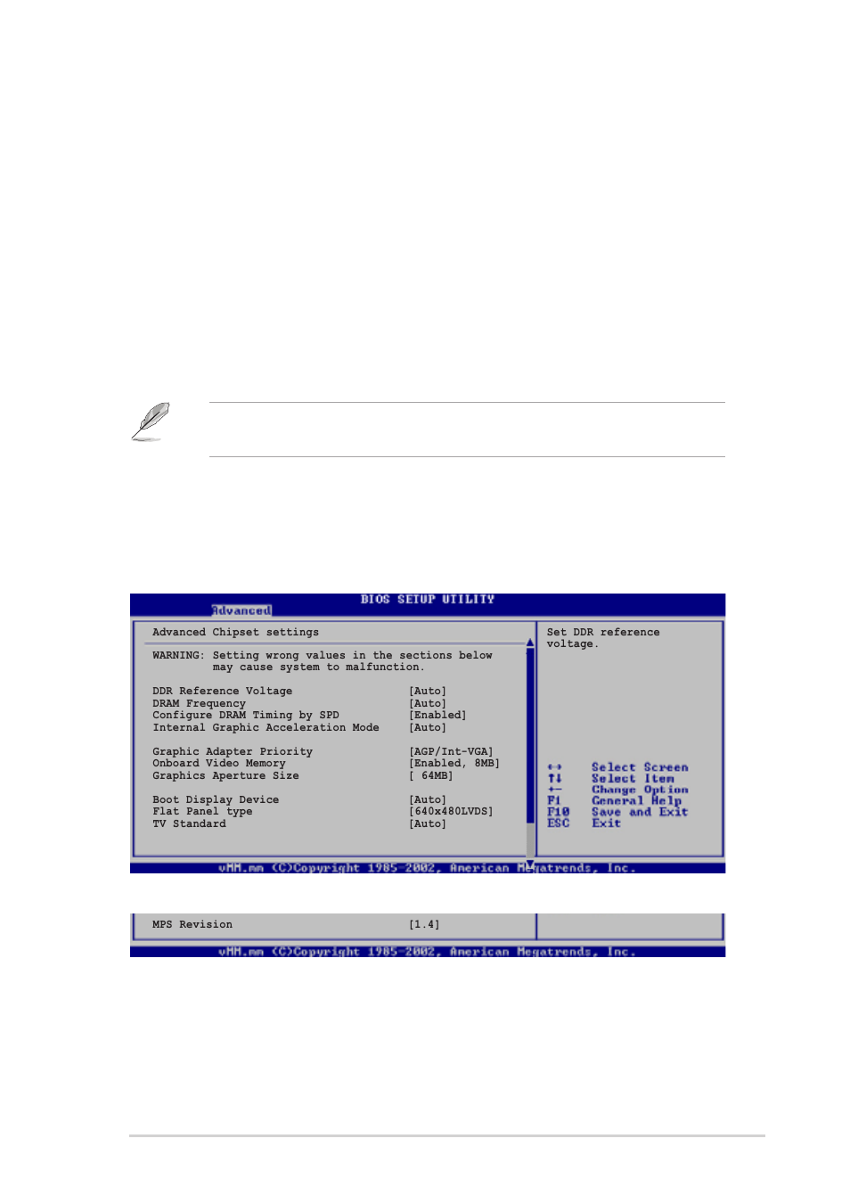 2 chipset, L3 cache [enabled, Max cpuid value limit [disabled | Hyper-threading technology [enabled, Ddr reference voltage [auto, 105 asus terminator 2 barebone system | Asus T2-P User Manual | Page 105 / 130