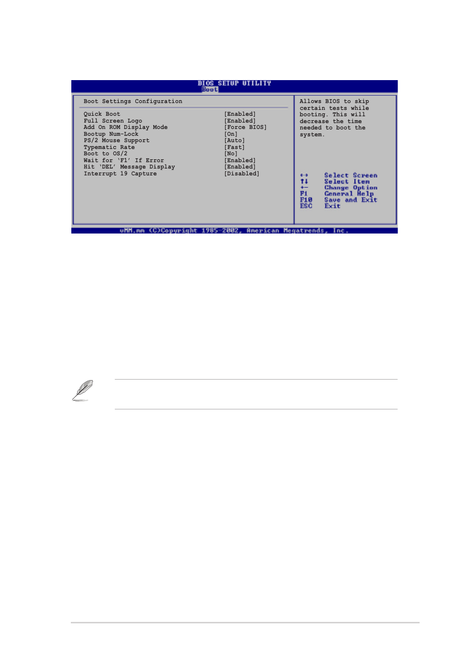 4 boot settings configuration, Add on rom display mode [force bios, Bootup num-lock [on | Ps/2 mouse support [auto, Quick boot [enabled, Full screen logo [enabled, 121 asus terminator 2 barebone system | Asus T2-P User Manual | Page 121 / 130