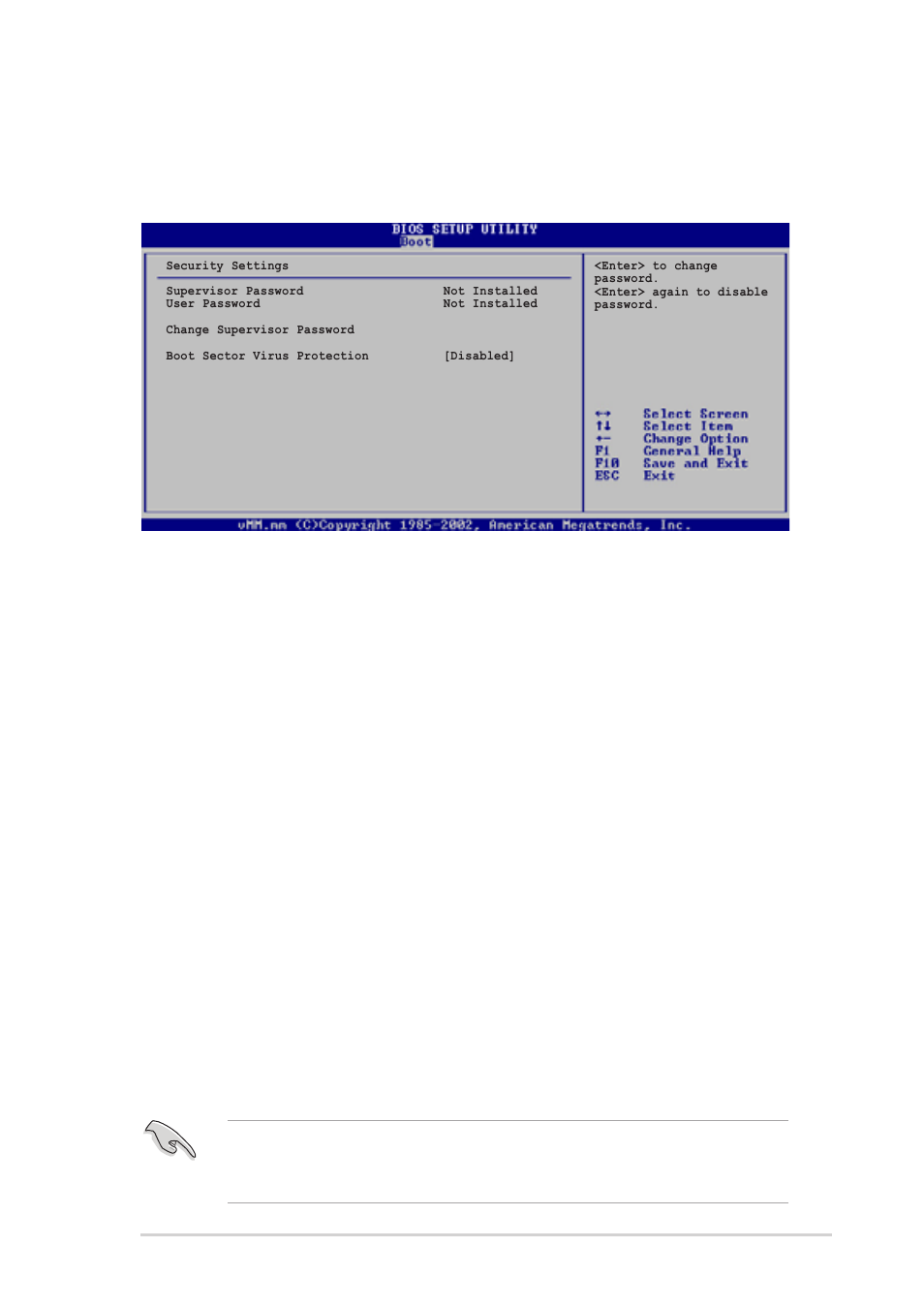 5 security, Change supervisor password | Asus T2-P User Manual | Page 123 / 130