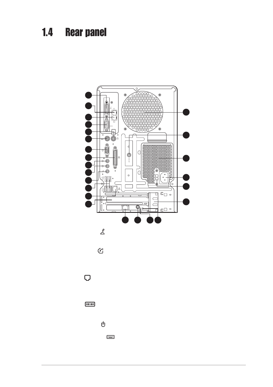 4 rear panel | Asus T2-P User Manual | Page 17 / 130