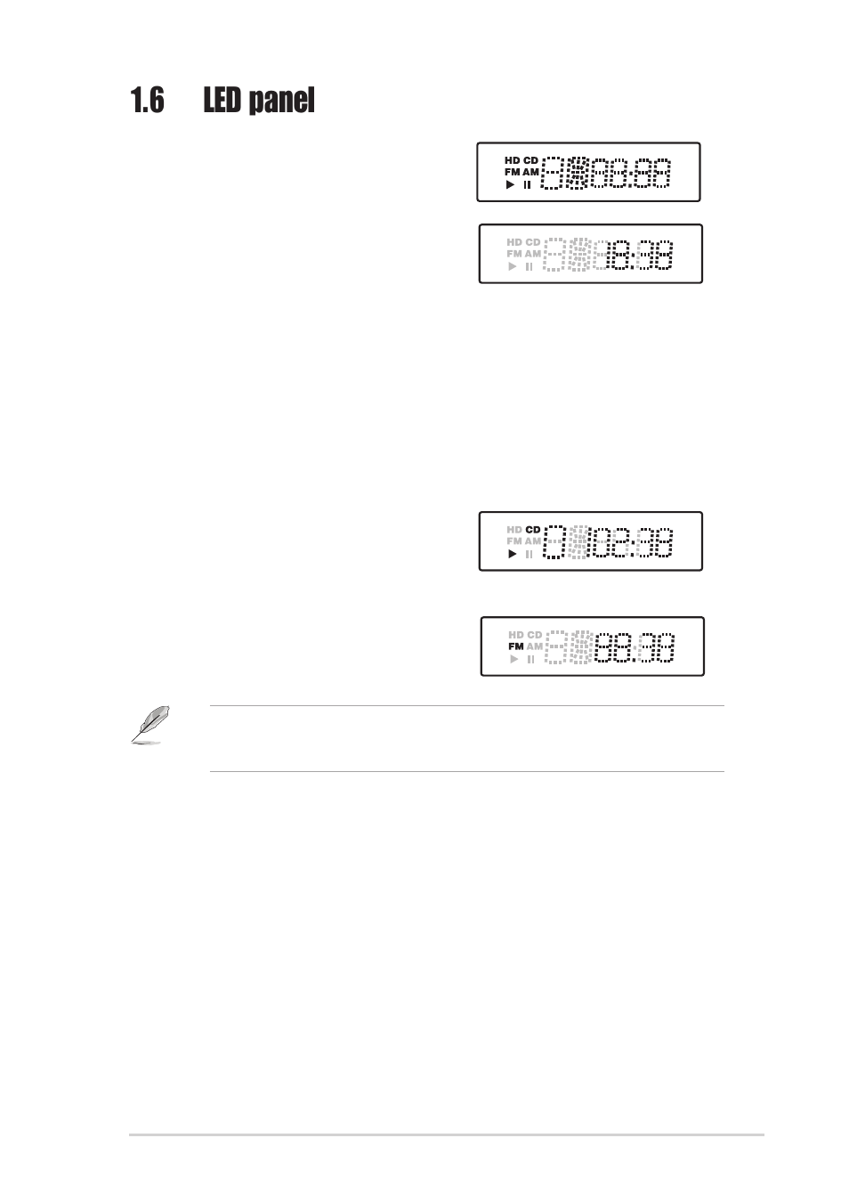 6 led panel, Audio dj mode | Asus T2-P User Manual | Page 21 / 130