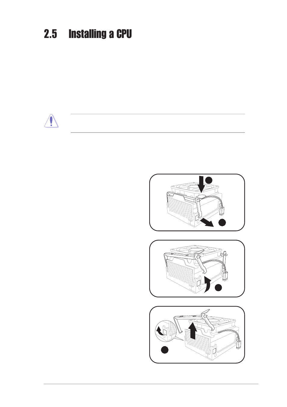 5 installing a cpu, 1 removing the cpu fan and heatsink assembly | Asus T2-P User Manual | Page 27 / 130