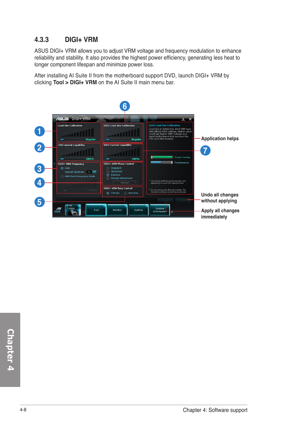 3 digi+ vrm, Digi+ vrm -8, Chapter 4 | Asus P8Z77-M PRO User Manual | Page 120 / 170