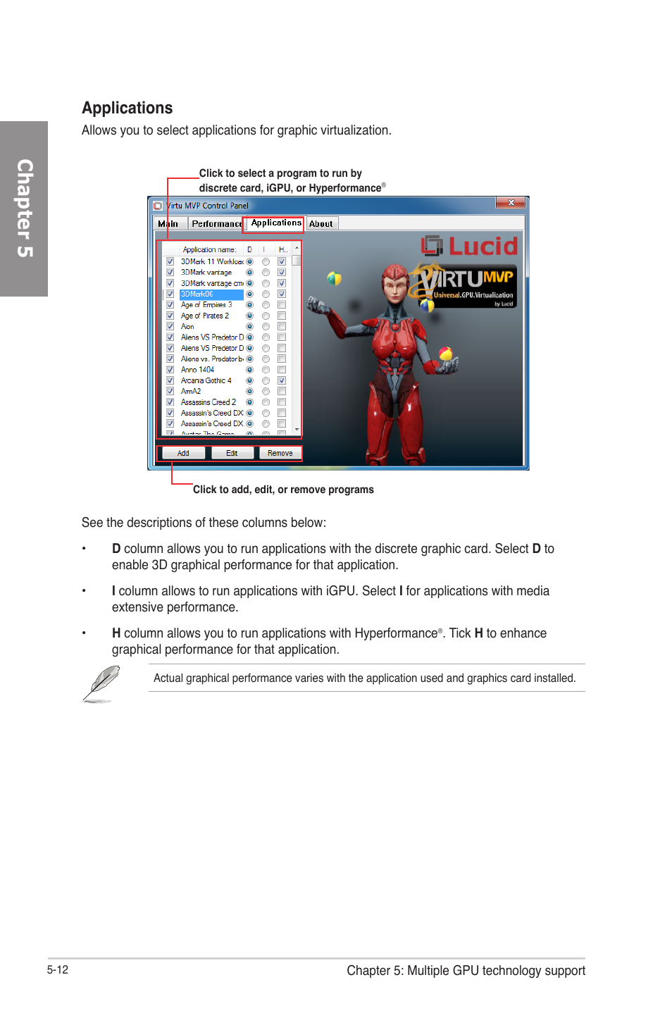 Chapter 5, Applications | Asus P8Z77-M PRO User Manual | Page 166 / 170