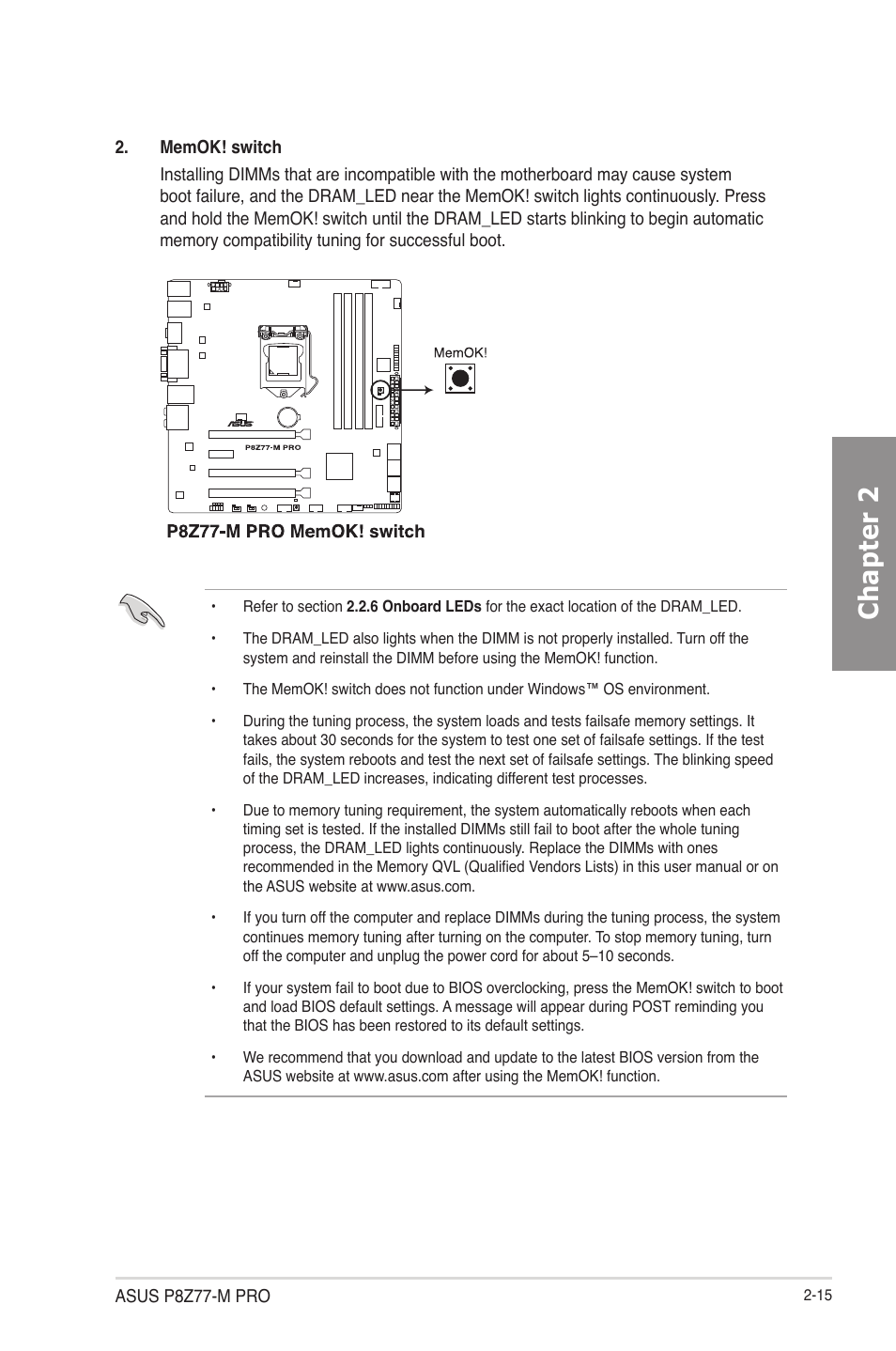 Chapter 2 | Asus P8Z77-M PRO User Manual | Page 35 / 170