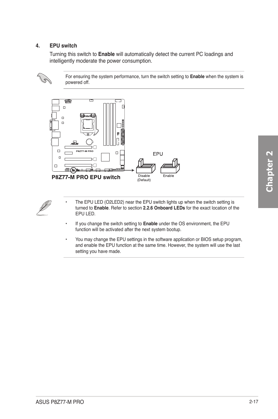 Chapter 2 | Asus P8Z77-M PRO User Manual | Page 37 / 170