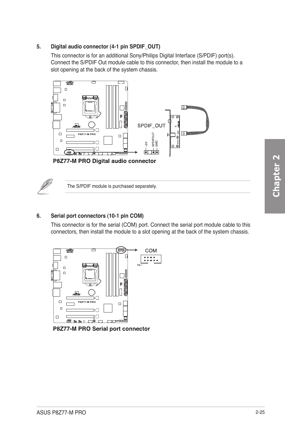 Chapter 2 | Asus P8Z77-M PRO User Manual | Page 45 / 170