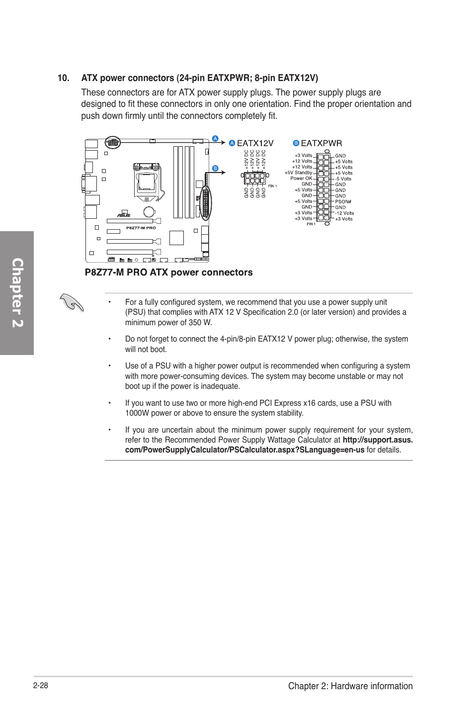 Chapter 2 | Asus P8Z77-M PRO User Manual | Page 48 / 170
