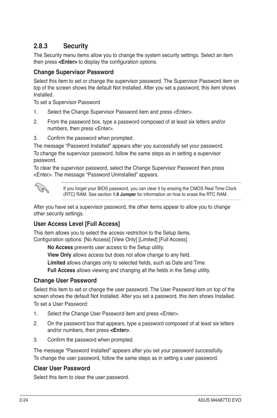 3 security | Asus M4A87TD EVO User Manual | Page 70 / 76