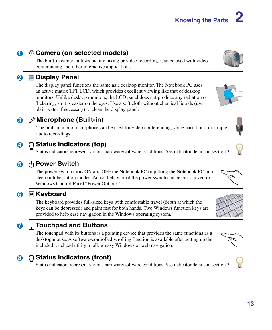 Asus K51AE User Manual | Page 13 / 79