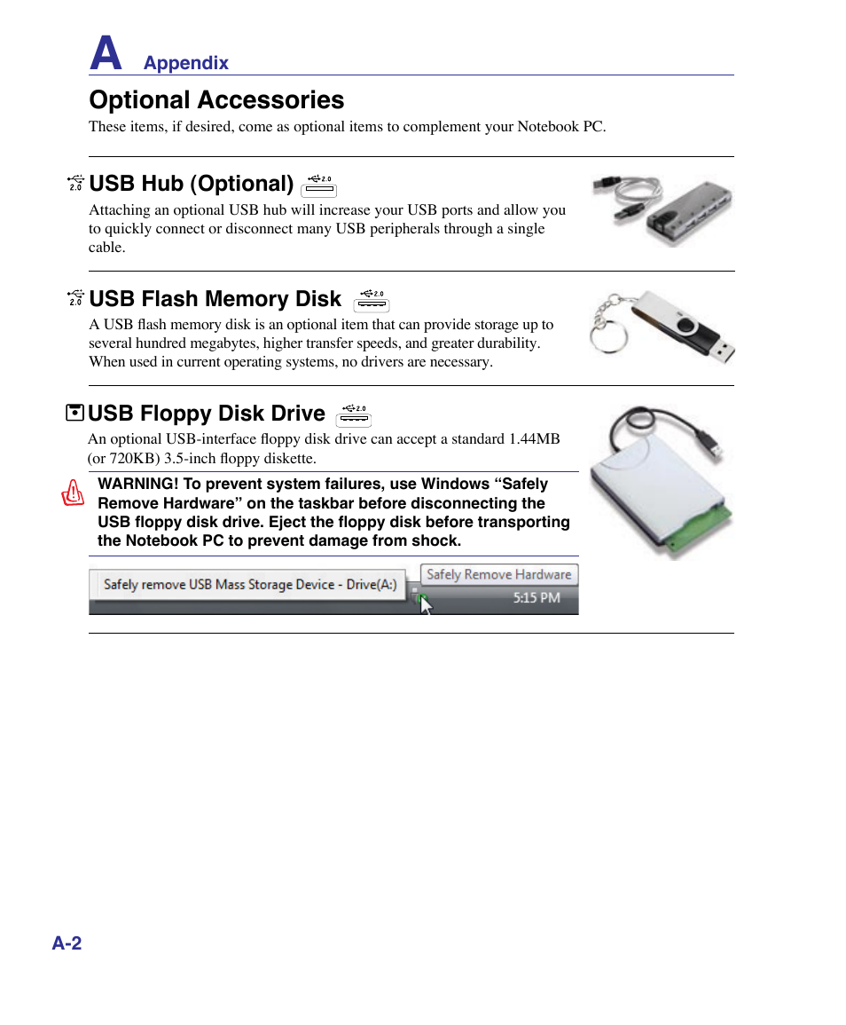 Optional accessories | Asus K51AE User Manual | Page 50 / 79