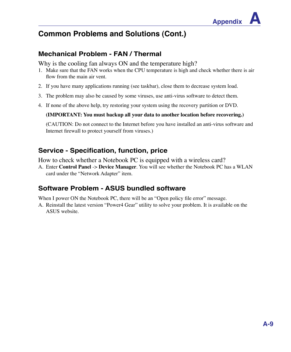 Asus K51AE User Manual | Page 57 / 79