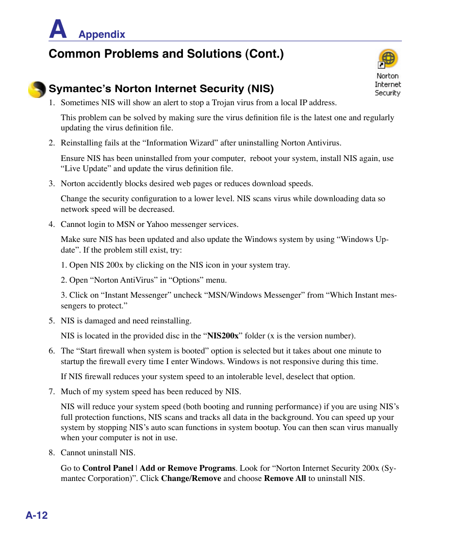 Common problems and solutions (cont.) | Asus K51AE User Manual | Page 60 / 79