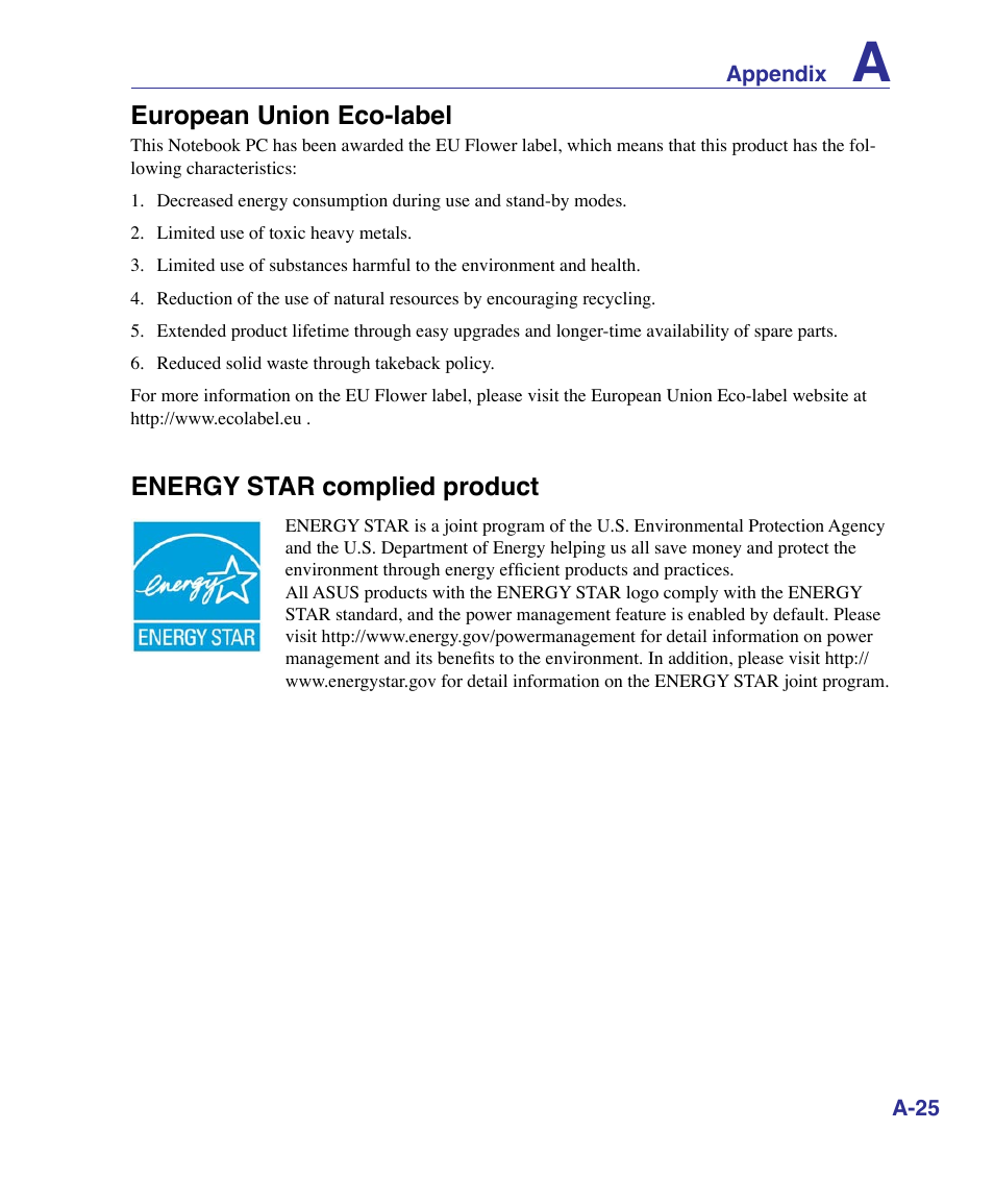 Asus K51AE User Manual | Page 73 / 79