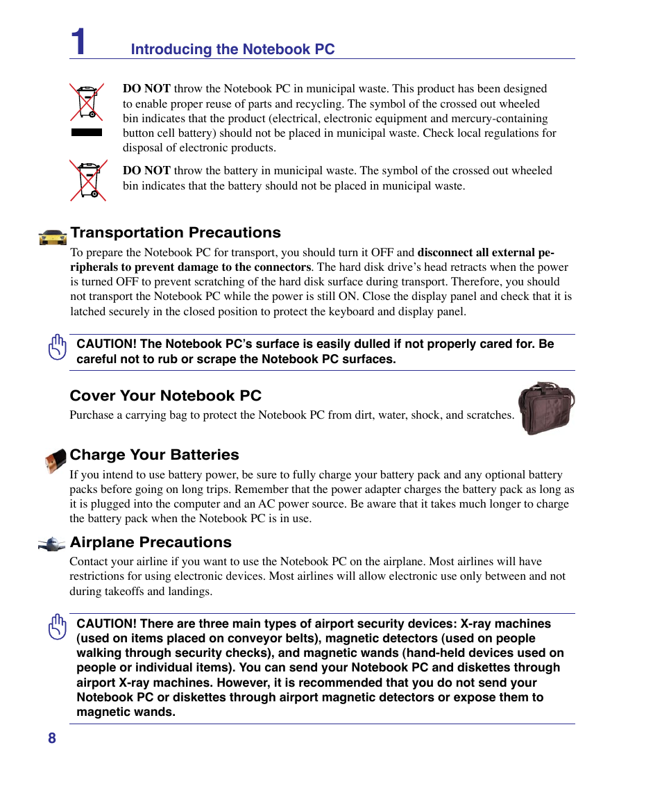 Asus K51AE User Manual | Page 8 / 79