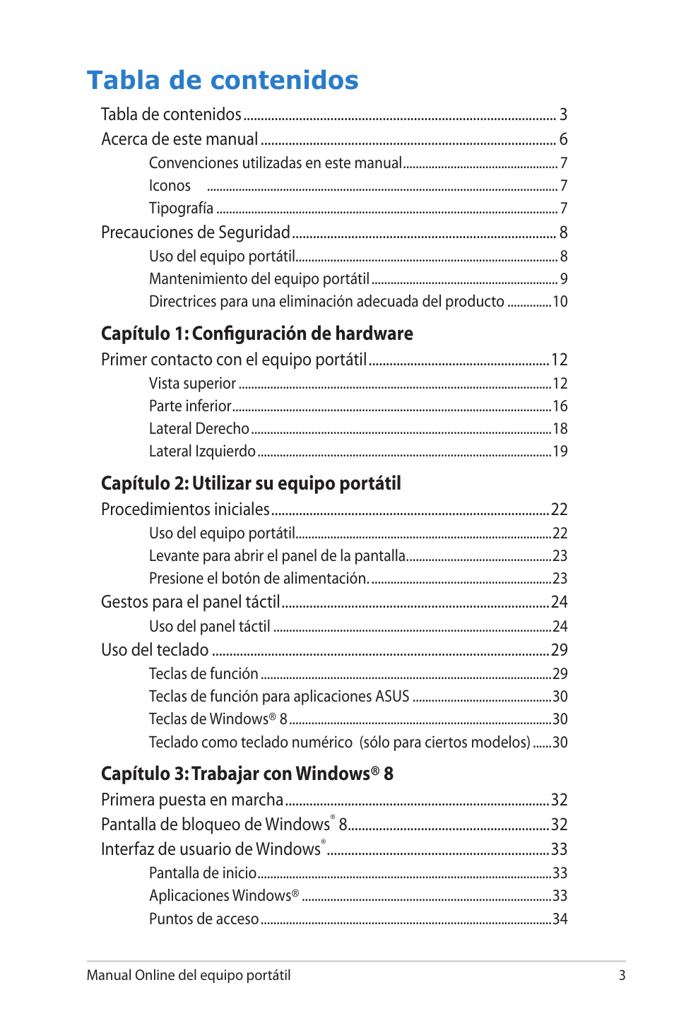 Asus 1015E User Manual | Page 3 / 100