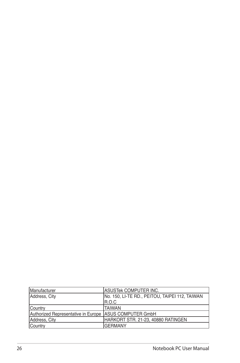 Asus UL30VT User Manual | Page 26 / 26