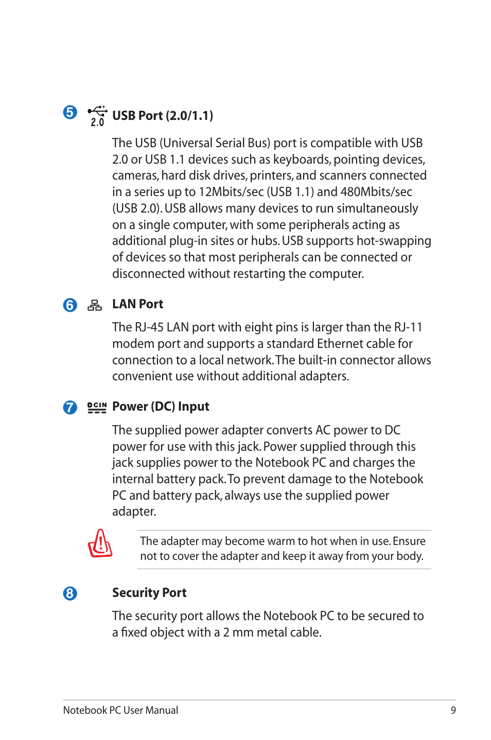 Asus UL30VT User Manual | Page 9 / 26