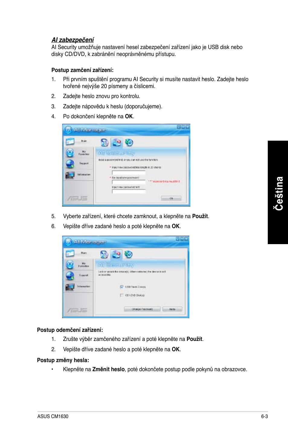 Če štin a če št in a če štin a če št in a | Asus CM1630 User Manual | Page 141 / 410